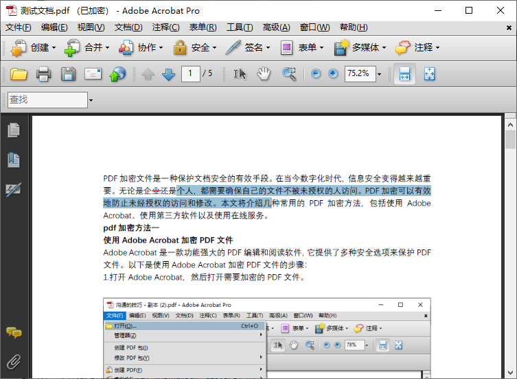 使用Adobe Acrobat Pro DC步骤二