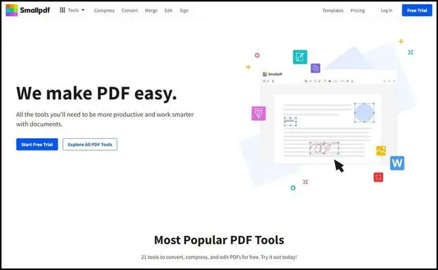 利用在线PDF编辑器（如Smallpdf、iLovePDF）