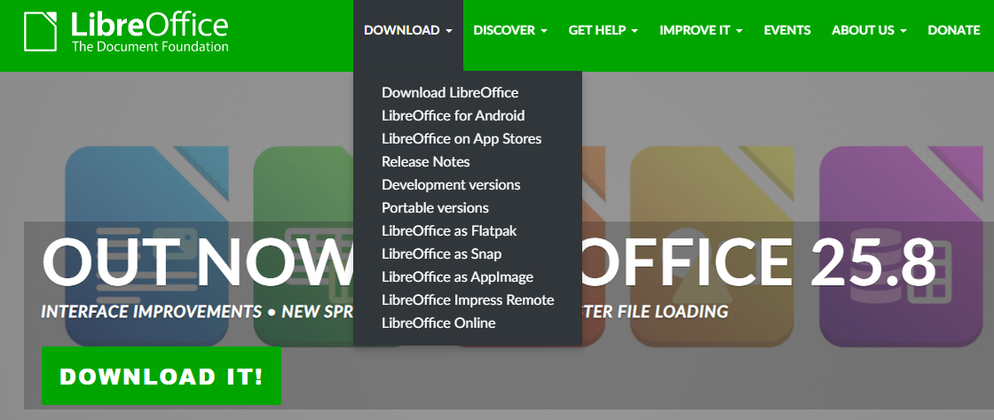 LibreOffice(开源免费,离线可用)步骤一