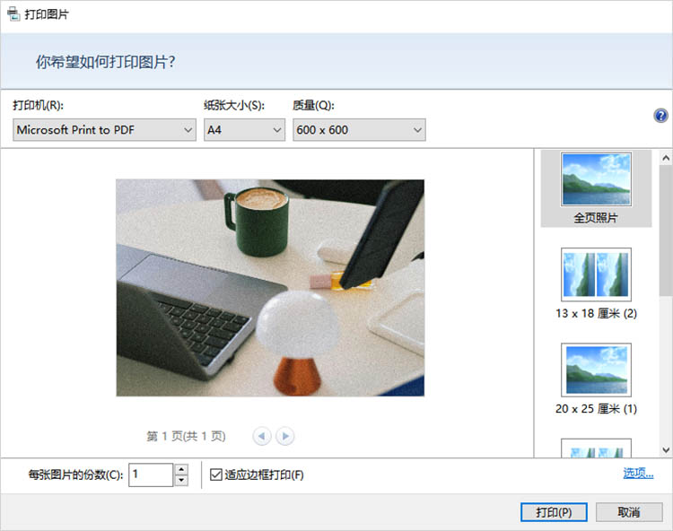使用操作系统自带的打印功能（适合应无需安装）步骤二