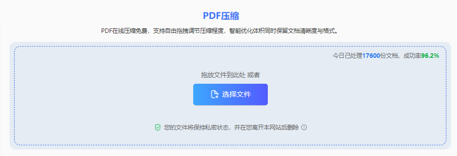 方法使用在线PDF压缩工具(转转大师在线)(免安装 / 快速便捷)步骤二